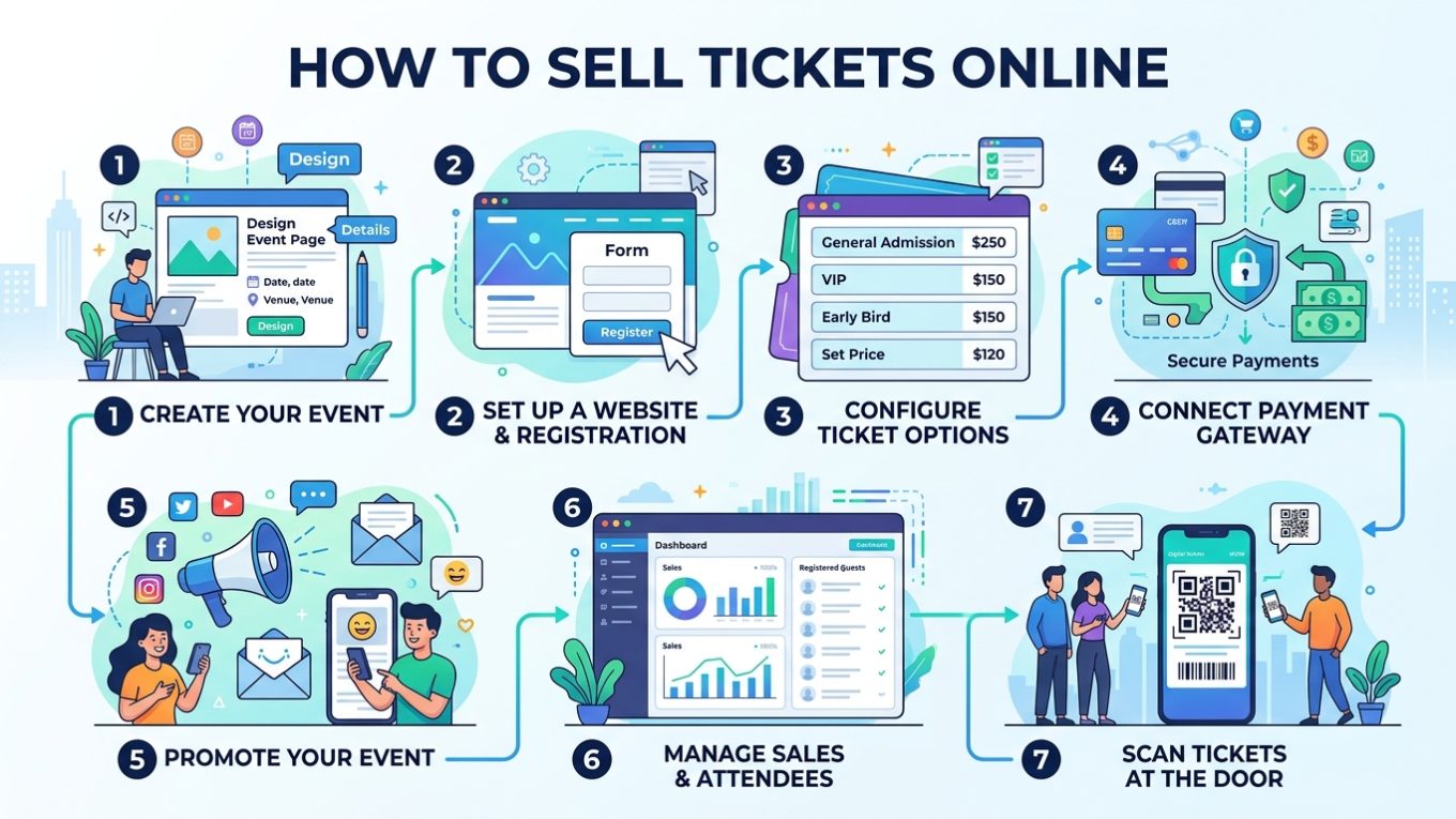 como vender ingressos online